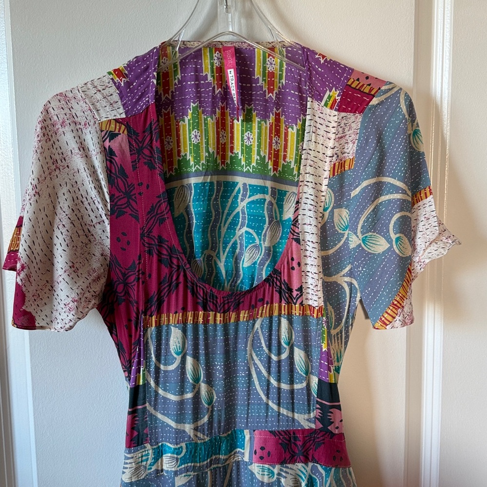 PLENTY BY TRACY REESE Anthropologie Kantha Patchwork Dress Size Medium - Picture 3 of 16